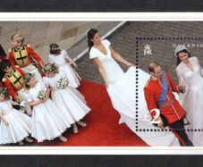2011 Guernsey Wedding of Prince William and Miss Catherine Middleton Commemorative Stamp Miniature Sheet Mint Never Hinged (MNH)