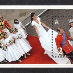 2011 Guernsey Wedding of Prince William and Miss Catherine Middleton Commemorative Stamp Miniature Sheet Mint Never Hinged (MNH)