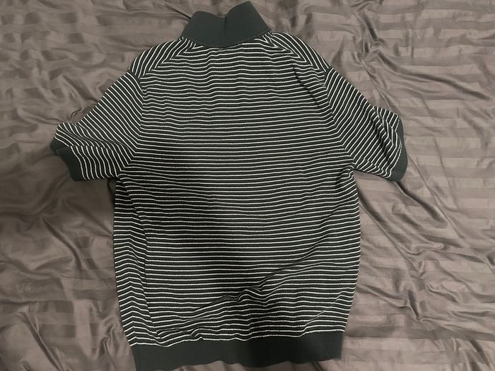 Lacoste Striped Knit Polo Shirt Size L