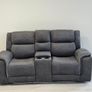 Hannan Electric Grey Fabric Recliner Sofa Image 10