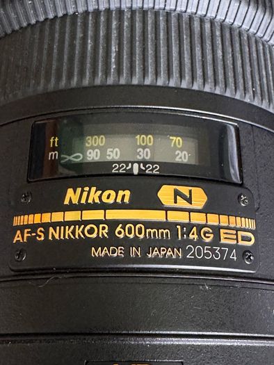 Af-s Nikkor 600mm 1:4g Ed