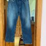 Zara Mid-Waist Straight-Leg Jeans in a gorgeous washed blue denim.  Size 42 UK 14 Image 5