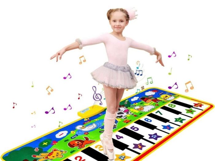Kids Piano Mat, Piano Music Mat Dance Mats Touch Play Mats Floor Keyboard Musical Carpet Mat Gift Toys for 2 3 4 5 6 Years Old Kids Boys Girls Toddlers MULTIPLE COLOURS AVAILABLE, SEE PHOTOS (FREE POSTAGE)