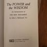 The Power And The Wisdom. By John L. Mckenzie. S.j. 1966 Hardback With Dustjacket In Good Condition. See Photos For Same. Image 8