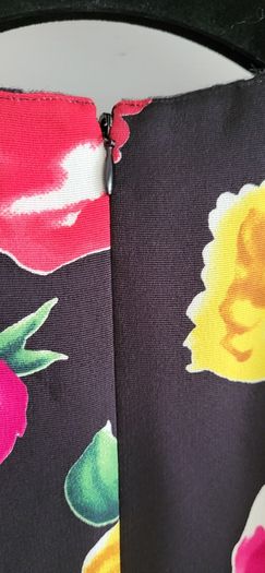 SOZI Garden Party floral on black dress Sz L (Fit 10-12 UK) - Rrp 199 (New)