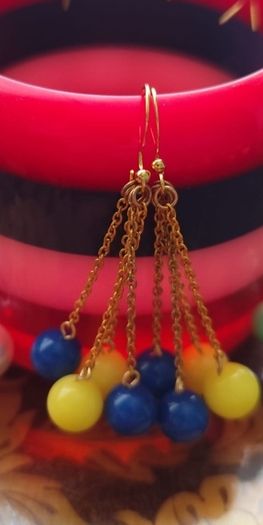 Handmade Earrings Vintage Japanese 1960s