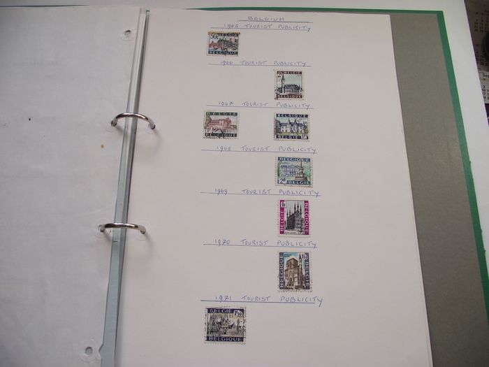 A collection of Belgian stamps on pages in binder (1893-1998)