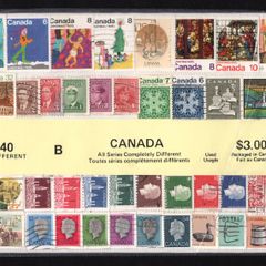 Canada Pack of 40 different Canada used stamps (both definitive and commentative)