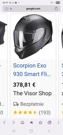 motorcycle Modular helmet Scorpion Exo 930