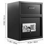 Digital Depository Safe 48 L Electronic Code Lock, Deposit Safe with Two Emergency Keys and Deposit Slot, Restaurant Safe Made of Carbon Steel, Depository Box for Home, Hotel and Office Image 2