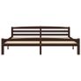 Bed Frame Dark Brown Solid Pinewood 180x200 cm Image 3