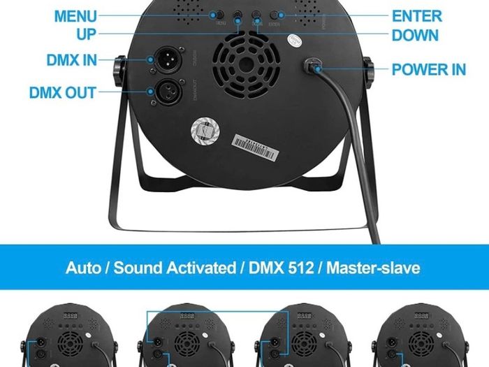 Stage Lights Strobe Lights LED Par Lights 54  1.5w RGB 3 in 1 DMX512 Lightweight Disco Light DJ Light for Party Wedding Club Bars Show (FREE POSTAGE)