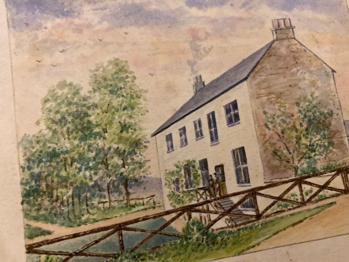 Early century water colour of a country house