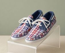 Lacoste Sport Plaid Loafers / Boat Shoes