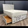 New Double, King Superking Sizes Divan . New Tufted Memory Foam Mattresses And Storage Drawers Option Available Image 4
