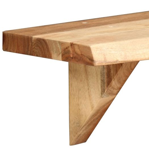 Wall Shelves 2 pcs 90x20x16 cm Solid Acacia Wood
