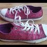 Converse Chuck Taylor All Star Low Violet Pink Glitter Sneakers - Junior US 5.5 / UK 5 / EUR 38 Image 3