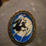 Vintage Sexy Witch Sorceress in a Glass Brooch Image 2