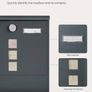 NEW SALE | Post Box, Wall Mounted Letterbox, Mailbox, Copper Lock Cylinder with Swivel Cap, Nameplate, Newspaper Holder, Easy to Install Image 4