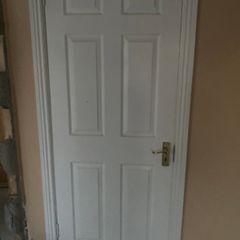 White indoor door