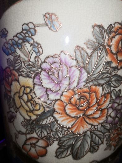 Chinese handpainted large floor vase/umbrella holder