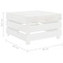 2 Piece Garden Pallet Lounge Set White Wood Image 2