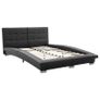Bed Frame Black Faux Leather 135x190 cm Image 6