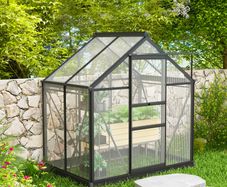 Walk-In Polycarbonate Green House 6 x 4ft
