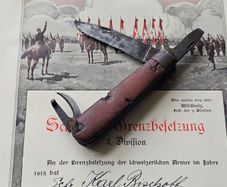 Antique 1910s Elsener Schwyz Original Swiss Army Knife Over 100years old Collectable Militaria