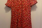 Whistles floral red dress