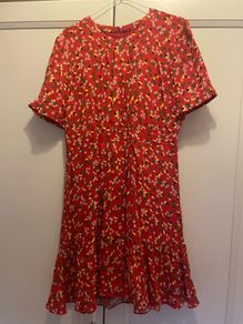Whistles floral red dress