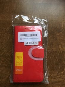BRAND NEW iPhone 11 Premium Wallet Case Cover - RED