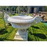 Pair of Cast Iron Urns on Pedestals H397 Image 3