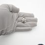 Vintage 935 Sterling Silver & Cubic Zirconia Flower Pendant Image 8