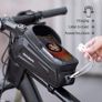 Bike Frame Bag, Bicycle Handlebar Bag, Water-Resistant Top Tube Pack Mobile Phone Pouch for Smart Phones up to 6.8 inches with TPU Sensitive Touchscreen for Mountain, Racing and E-Bikes 1.7L Image 7
