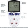 Dual Tariffs Electricity Usage Monitor Power Meter Energy UK Plug with Backlight, Maxcio Upgrade Watt Meter Power Consumption Analyzer, Voltage Amps Wattage KWH Energy Saving Meter Outlet Socket 2P Image 3