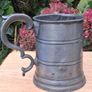Victorian Large Pewter Tankard and Irish Pub Gill Measure Image 9