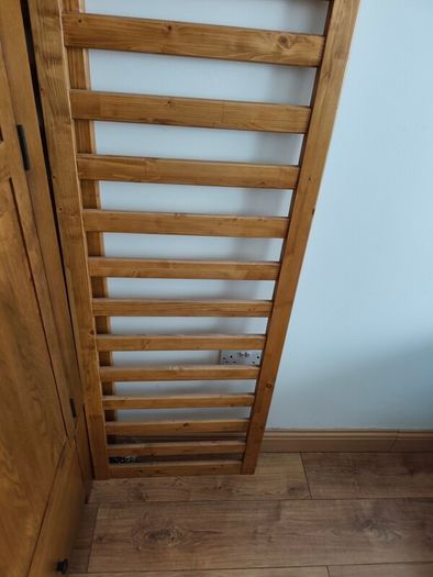 Solid Timber Toddler / Cot Bed (80x140 cm) + Safety Rail