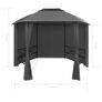 Garden Marquee Pavilion Tent with Curtains Hexagonal 360x265 cm Image 8