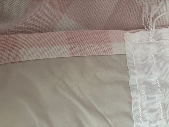 Laura Ashley pink and white check Curtains
