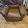 Brown Leather Sofa Set of 3x Image 6