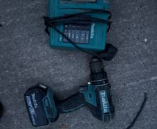 Makita 18V LXT Combi Drill paired with a Makita BL1830 3.0Ah Battery and the DC18RC LXT Fast Charger.