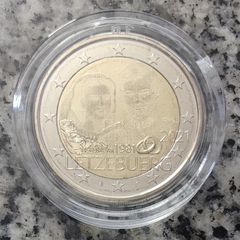 Luxembourg 2 Euro Base Metals Uncirculated Coin 2021 - 40th Wedding Anniversary of Grand Duke Henri and Grand Duchess Maria Teresa (Photo) - 2 Euro Commemorative Coin