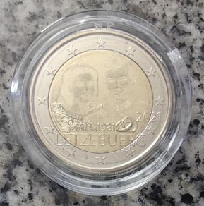 Luxembourg 2 Euro Base Metals Uncirculated Coin 2021 - 40th Wedding Anniversary of Grand Duke Henri and Grand Duchess Maria Teresa (Photo) - 2 Euro Commemorative Coin