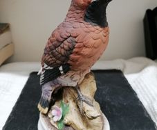 KK Japan Waxwing porcelain bird figurine