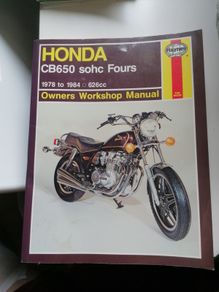 Haynes manual Honda CB650 soch fours