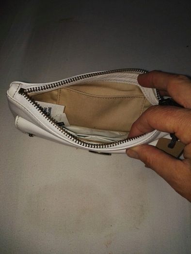 Guess White Clutch Bag