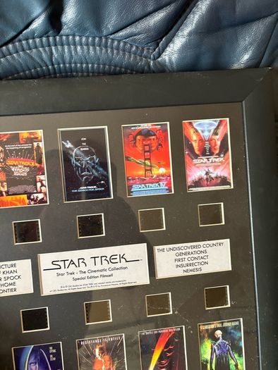 Limited edition Star Trek movie cell picture frame