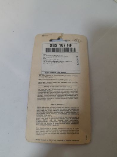 SBS 167HF Brake Pads