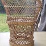 Vintage miniature wicker armchair in the "peacock" style Image 4